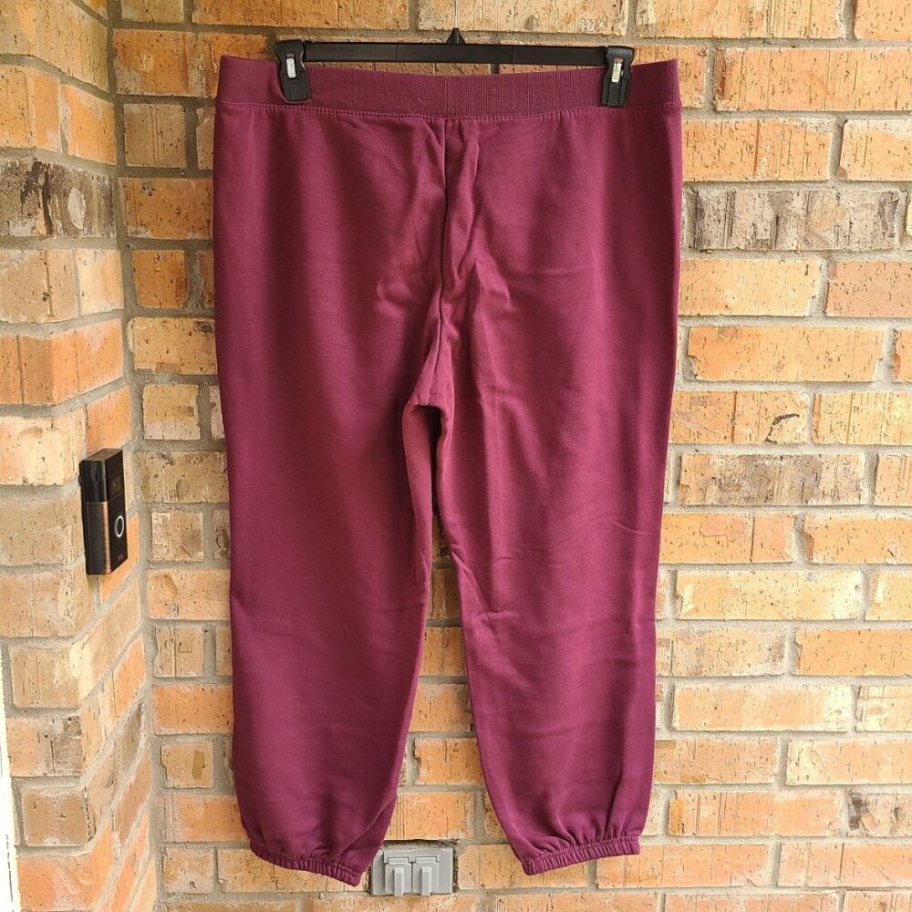 Athletic Works Women's Fleece Cinch Pants Purple Eggplant Size XXL 20 - Picture 12 of 12
